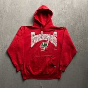 Vintage Ohio State Buckeyes Hoodie Mens XL Red 90s Russell Athletic